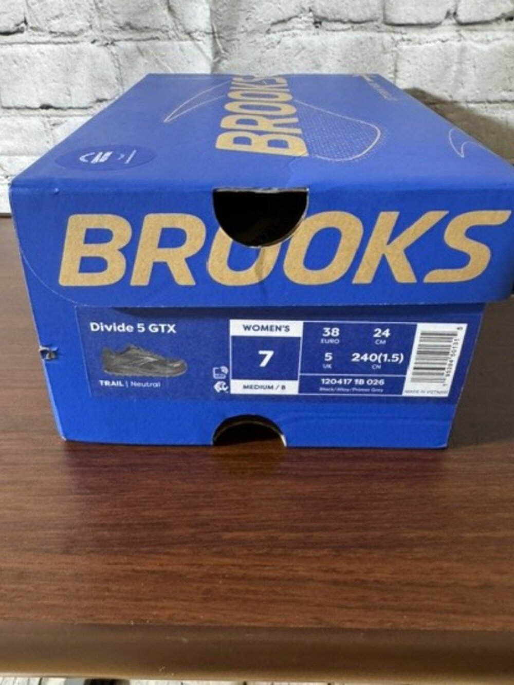 Brooks Divide 5 GTX Waterproof Trail Running Shoes Black Women's 7 NWB‎ - Picture 8 of 8
